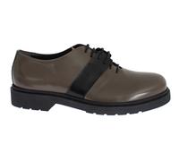 AI_ Gray Brown Leather Laceups Shoes - EU36/US5.5