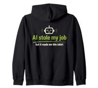 AI ha Rubato Il Mio Lavoro Tech Humor Robot Design Felpa con Cappuccio