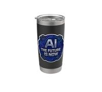 AI Il futuro è ora Enginner Specialist Lover User Tech Bicchiere termico in acciaio inox doppia parete