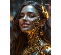 AI Life - Black Art Notebook "Seen - therefore I am" - 8,25 x 11 Inches, Black Paper, 140 Pages