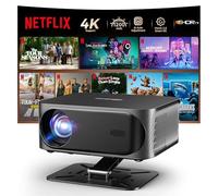 [AI Movin 2.0/1200 ANSI/Auto Focus & Keystone] Proiettore esterno 4k con wifi e bluetooth, Proyector portatile intelligente con app integrate Netflix/YouTube/PrimeVideo e Dolby, home theater con HDR10