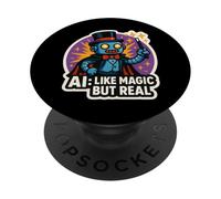 AI piace la magia ma il vero ingegnere dell'intelligenza artificiale scherzo PopSockets PopGrip Adesivo