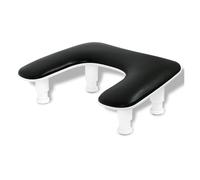 ai polsi delle unghie, U-shaped Adjustable Nail Arm Rest Microfiber PU Leather Cushion Multicolor(Black)