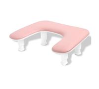 ai polsi delle unghie, U-shaped Adjustable Nail Arm Rest Microfiber PU Leather Cushion Multicolor(Pink)