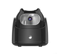 AI Powered Face Tracking Phone Holder con rotazione di 360 gradi per inquadrare costantemente video e live streaming (nero)