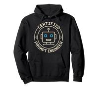 AI Prompt Ingegnere Coder Umorismo Tech Nerd Machine Learning Felpa con Cappuccio