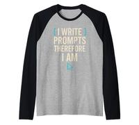 AI Prompt Ingegnere Coder Umorismo Tech Nerd Machine Learning Maglia con Maniche Raglan