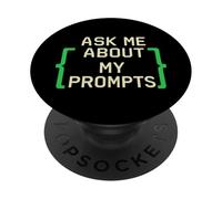 AI Prompt Ingegnere Coder Umorismo Tech Nerd Machine Learning PopSockets PopGrip Adesivo