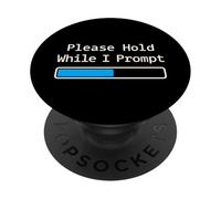 AI Prompt Ingegnere Coder Umorismo Tech Nerd Machine Learning PopSockets PopGrip Adesivo