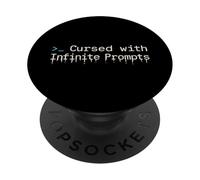AI Prompt Ingegnere Coder Umorismo Tech Nerd Machine Learning PopSockets PopGrip Adesivo