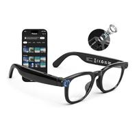 AI Smart Glasses 4K HD Camera ,BT Call,800W Anti-Shake Camera Occhiali con Registrazione Video Dual Mic,ChatGPT Traduzione, Controllo Vocale, Riconoscimento Oggetti, Occhiali Intelligenti per Uomini e