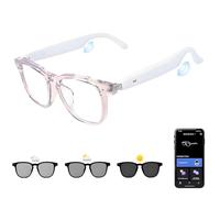 AI Smart Glasses, occhiali da traduzione Bluetooth anti luce blu, con 164 chiamate in vivavoce e audio, multifunzionali, occhiali da sole intelligenti per uomini e donne, viaggi, commercio, affari