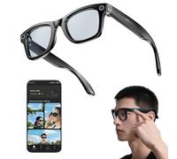 AI Smart Glasses with Camera, 800W HD Camera Glasses with Music & Call Features, Cameras Glass for Men, 144 Language & Accent, Anti-Blue Light & UV Protection (Blue LIght Protection)
