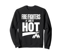 Ai Vigili del Fuoco Piace Caldo Bold Flame Typography Felpa