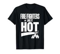 Ai Vigili del Fuoco Piace Caldo Bold Flame Typography Maglietta