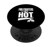 Ai vigili del fuoco piace caldo Bold Flame Typography PopSockets PopGrip Adesivo