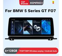 AI Voice 12.3 "Wireless CarPlay Android 14 sistema multimediale per auto per BMW serie 5 GT F07 2009-2016 Autoradio navigazione GPS DSP 8 Core-2G 32G NBT