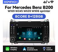 AI Voice Android 14 Wireless Carplay autoradio per Mercedes Benz B200 Sprinter W906 W639 classe AB W169 W245 Viano Vito GPS Wifi 4Core 2GB 32GB