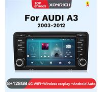 AI Voice Wireless Carplay Car Auto Radio Per Audi A3 8P 2003 - 2013 Android 14 Auto Multimedia GPS BOSE 8 + 128GB Autoradio 4G Wifi 4Core 2GB 32GB