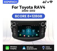 AI Voice Wireless Carplay Car Radio Player per RAV4 2006 2007 2008 2009 2010 2011 2012 Android 14 Autoradio 8 + 128GB Audio Stereo 8G 128G OBD Cam