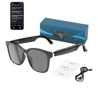 AI Wireless Bluetooth Translation Glasses, Euvelle Bluetooth Smart Glasses for Men&Woma with 110+ Languages, Sunglasses Polarized with Simultaneous Interpretation,Anti-Blue Light UV Protection (Black)