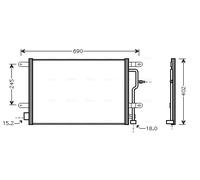 AI5199 AVA QUALITY COOLING Condensatore, Climatizzatore per AUDI