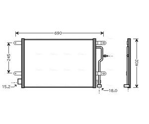 AI5199 AVA QUALITY COOLING Condensatore, Climatizzatore per AUDI