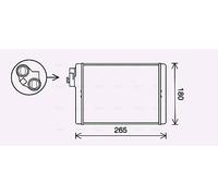 AI6408 AVA QUALITY COOLING Scambiatore calore, Riscaldamento abitacolo per AUDI,