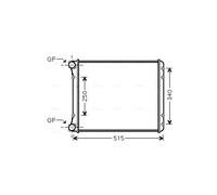 AIA2220 AVA QUALITY COOLING Radiatore, Raffreddamento motore per AUDI