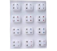 Aiaoway 1 Box Trafitto Stud Viti Prigioniere degli Orecchini di Colori Misti Dell'orecchio per Piercing Tatuaggi Gun per L'orecchino di Sostituzione Femminile