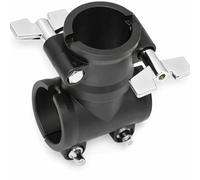 AIAS Morsetto a T per cestello da 3,8 cm, connettore a 90 gradi, colore nero