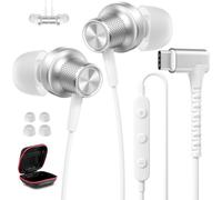 AIAUXAI Auricolari cablati USB C cuffie per iPhone 18 Pro Max 17 16 15 | Cuffie di tipo C per Samsung S26 S25 S24 Ultra A16 A17, auricolari con cavo con spina C, con microfono e custodia