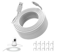 AIAUXAI Cavo Micro USB Extra Lungo 10M, per Xiaomi Camera 2K/ 2k Pro Bianco | Cavo di Ricarica per Mi Security Camera, Cavo di Prolunga per Telecamere di Sicurezza, per EZVIZ per YI per IMOU per Wyze