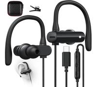 AIAUXAI Cuffie USB C con Microfono, Gancio Auricolare Controllo Volumecuffie Cuffie In Ear con Filo per Samsung Galaxy S25 S24 S23 A56 A16 iPhone 16 15 Pixel 10 9 8 Auricolari per Sport Ufficio Musica