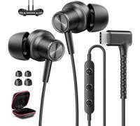 AIAUXAI Cuffie USB C per iPhone 18 Pro Max 17 16 15 Auricolari cablati | Auricolari con cavo di tipo C con microfono e telecomando per iPhone Duo 16e 17e/iPad Air Pro per Samsung S26 Ultra S25 S24