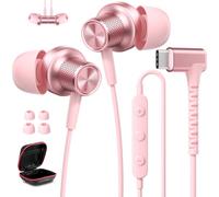 AIAUXAI Cuffie USB C per iPhone 18 Pro Max 17 16 15 Auricolari cablati | Auricolari con cavo di tipo C con microfono e telecomando per iPhone Duo 16e 17e/iPad Air Pro per Samsung S26 Ultra S25 S24