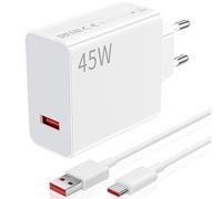 AIAUXAI per Xiaomi 45W Caricatore USB con Cavo USB C 1M, per Hyper-Charge | Caricabatterie per Redmi Note 15 Pro 14 13X 12 17 A5 15C Pad 7, Caricatore Rapidoe con Tipo C Cavo per POCO M8 M7 X7 M6 C85