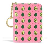 Aiawoxc Porta carte di credito da donna, piccolo portafoglio RFID sottile in pelle organizer per biglietti da visita con cerniera e portachiavi, Z-Avocado, Card Holder, Moda