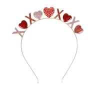 AIBFRID Cerchietti rossi per San Valentino per donne e ragazze, graziose fasce per capelli scintillanti a forma di cuore, accessori per capelli per San Valentino, accessori per capelli per feste