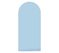 AIBIIN Sfondo a Forma di Arco Colore Blu Tinta Unita 1,0x2,1m Copertura per Telaio di Sfondo Arco con Parte Superiore Rotonda 2 Lati Adatto per Supporto di Sfondo per Cerimonia Nuziale Festa di
