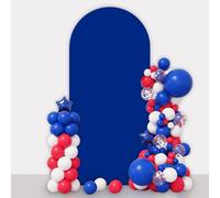 AIBIIN Sfondo a forma di arco con parte superiore rotonda 1x2,1m colore blu reale copertura per cornice ad arco a 2 lati adatta per supporto di sfondo per cerimonie di matrimonio feste di compleanno