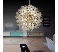 AIBOTY Lampadario di Cristallo, Lampada a Sospensione Oro Dente di Leone, Lampada a Sospensione, Lampadario Moderno con Perline a Fuoco d'Artificio per Camera da Letto, Sala da Pranzo,9 Heads