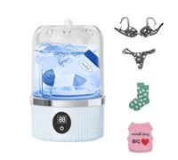 AIBOTY Small Washing Machine Mini Washing Machine, Wireless Portable Underwear & Socks Washer 1L Compact Washer, No Drain Needed, USB/Type-C Charging,Blu