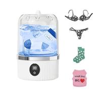 AIBOTY Small Washing Machine Mini Washing Machine, Wireless Portable Underwear & Socks Washer 1L Compact Washer, No Drain Needed, USB/Type-C Charging,Bianca