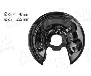 AIC Ankerblech Spritzblech Disco Freno Posteriore Destro Per VW Audi Passat 3C5