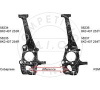 AIC Nocca Sospensione Ruota Asse Anteriore Sinistro per Audi A4 Avant 8K5