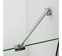 AICA Barra Stabilizzatrice Per Box Doccia Parete Fissa Da Bagno In Alluminio Cromato Lucido 45cm adatta Per Vetro 6-8mm Spessore,ruotabili a 360 qualsiasi