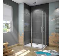 AICA BOX DOCCIA Battente Cabina Angolare Trasparente ANTICALCARE Altezza:195cm