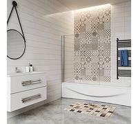 AICA ITALY Box doccia a plafone 180 gradi di cristallo 6 millimetri trasparente 100x140cm