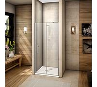 AICA ITALY Vendere Scatola doccia Pre 900 millimetri Bifold per Alcove batacchio Inside Outside con stabilizzatore Angolo di barra Senza Portaasciugamano 80x195cm